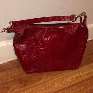 Lauren Ralph Lauren Red Snake skin Purse